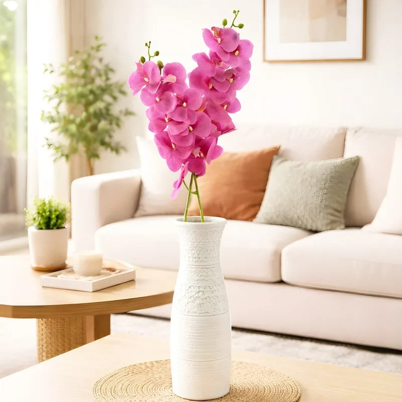 Auraflora Plastic Artificial Flower (Pink) - Set Of Two media 3