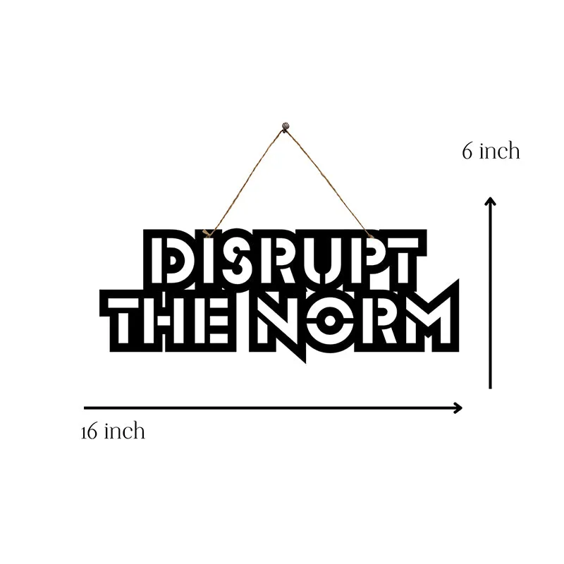 Disrupt The Norm Mild Steel Wall Accent media 5