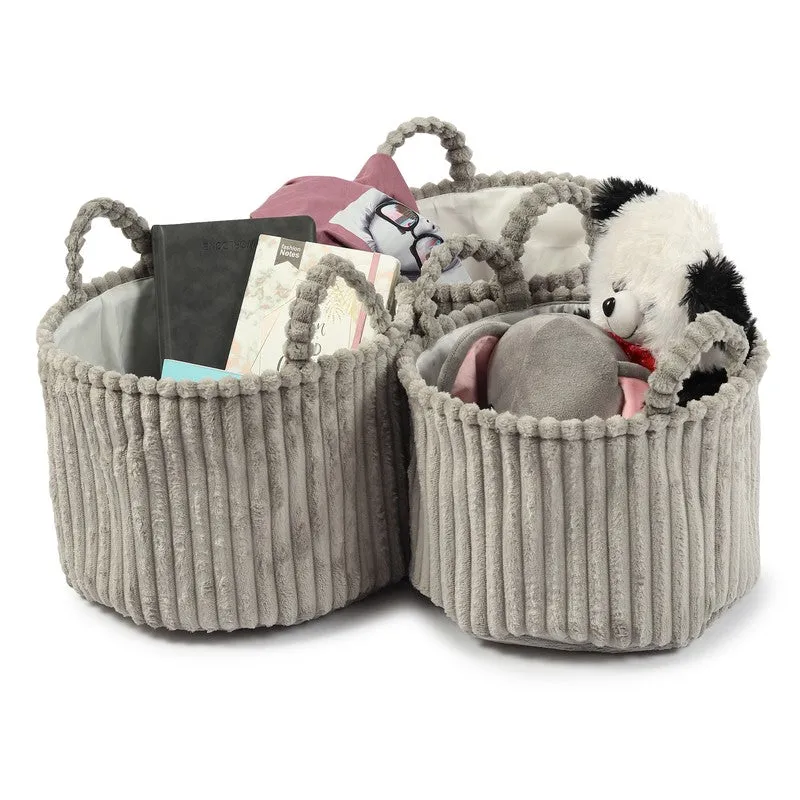 LineNest Fabric Storage Basket (Grey) - Set of Three media 5