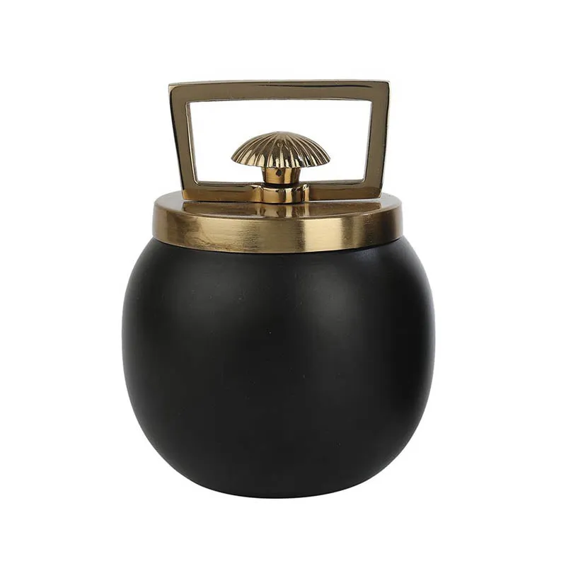 Jarrah Storage Jar (Black & Gold) - Small media 5