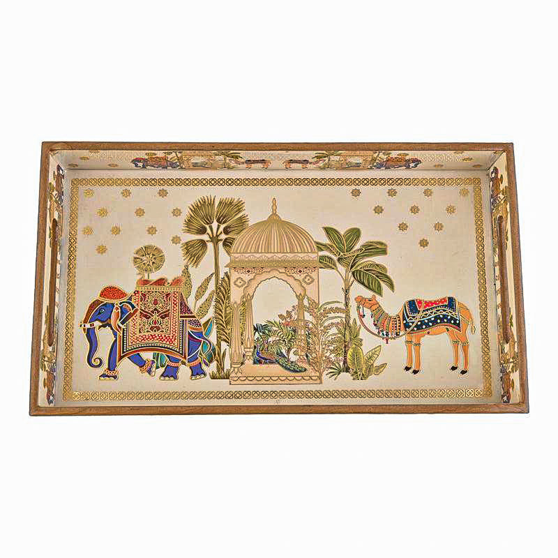 Rajvaha Wood Serving Tray media 4