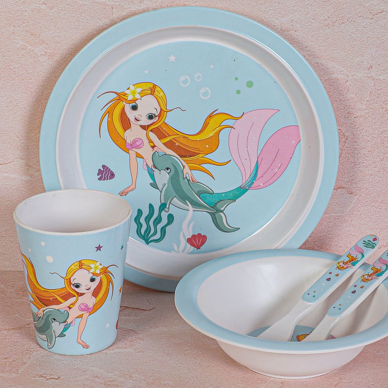 Mermaid Muse Kids Dinner Set - Five Piece Set media 6