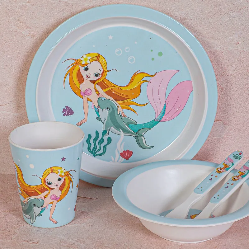 Mermaid Muse Kids Dinner Set - Five Piece Set media 6