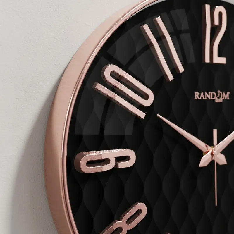 Elite Numeric Plastic Wall Clock -Rose Gold & Balck media 5