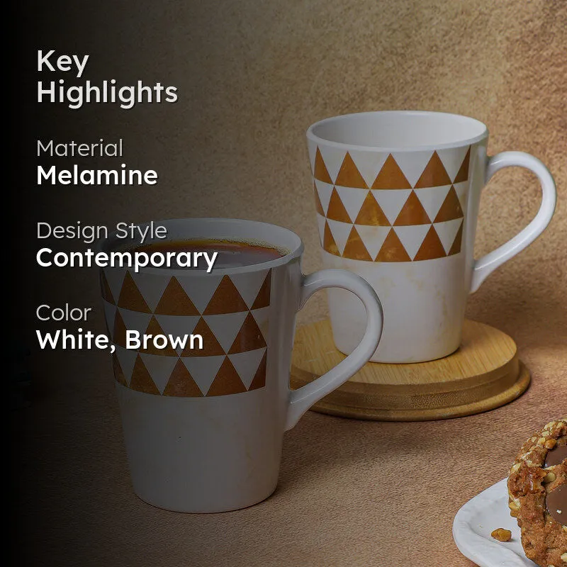 Mivano Melamine Coffee Mug (400 mL Each/Brown) - Set of Two media 2