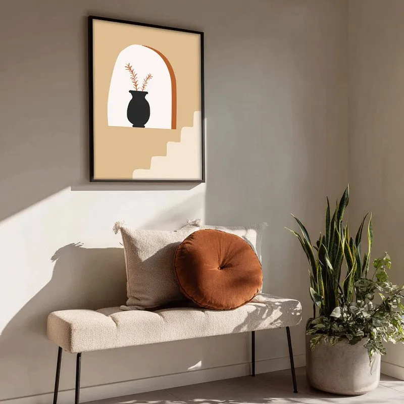 Sunlit Alcove Canvas Wall Painting With Black Frame media 4