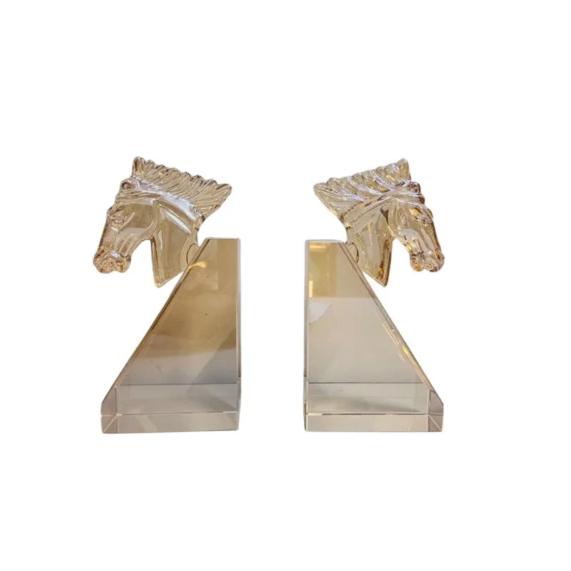 Horse Shaped Crystal Book End - Brown media 3