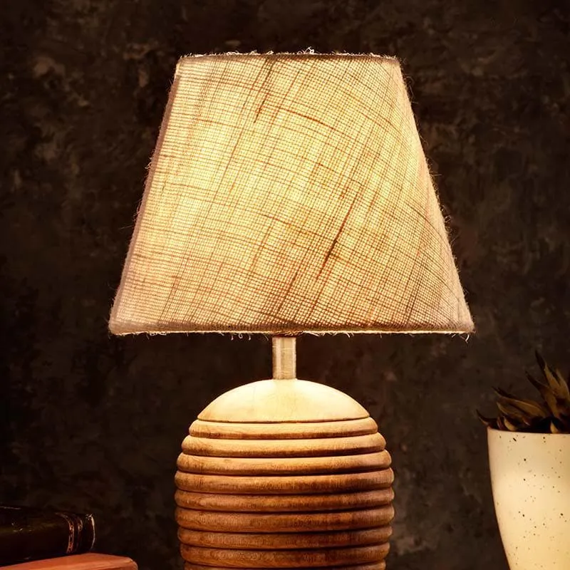 Shawty Fabric Table Lamp - Beige media 1