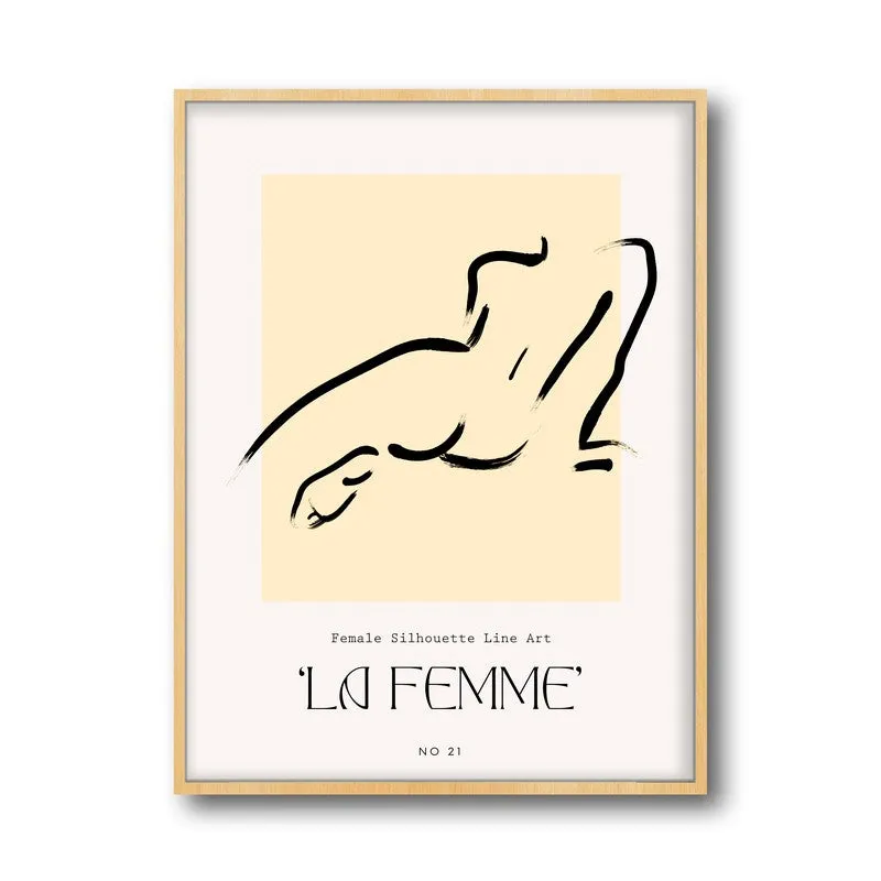 Soft Recline Canvas Wall Painting With Brown Frame media 3