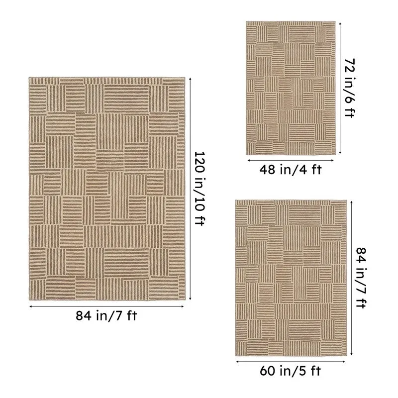 Boromir Hand Tufted Geometric Wool & Nylon Carpet - Taupe media 15
