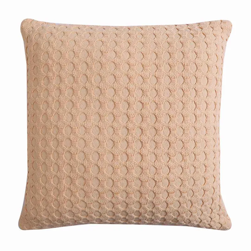 Saigon Street Solid Cotton Cushion Cover (Orange) - Set Of Two media 6