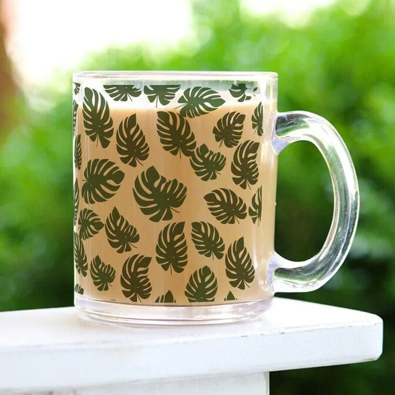 Monstera Glass Coffee Mug (330 mL) media 5