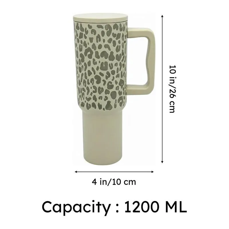 Savanna Splash Stainless Steel Tumbler (1200 ML) - Beige media 7