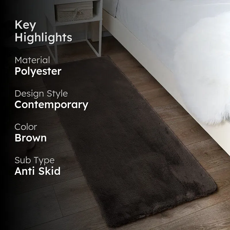 Nuo Luxe Runner Rug - Cocoa Brown media 2