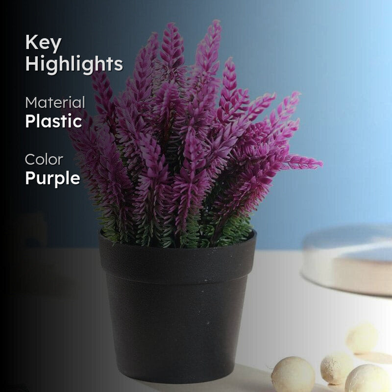 Faux Lavender Plant In Pot - Purple media 2