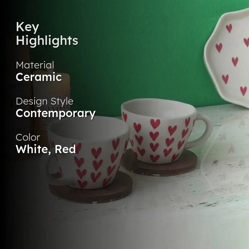 Love Ceramic Coffee Mug (300 mL) - Two Piece Set media 2