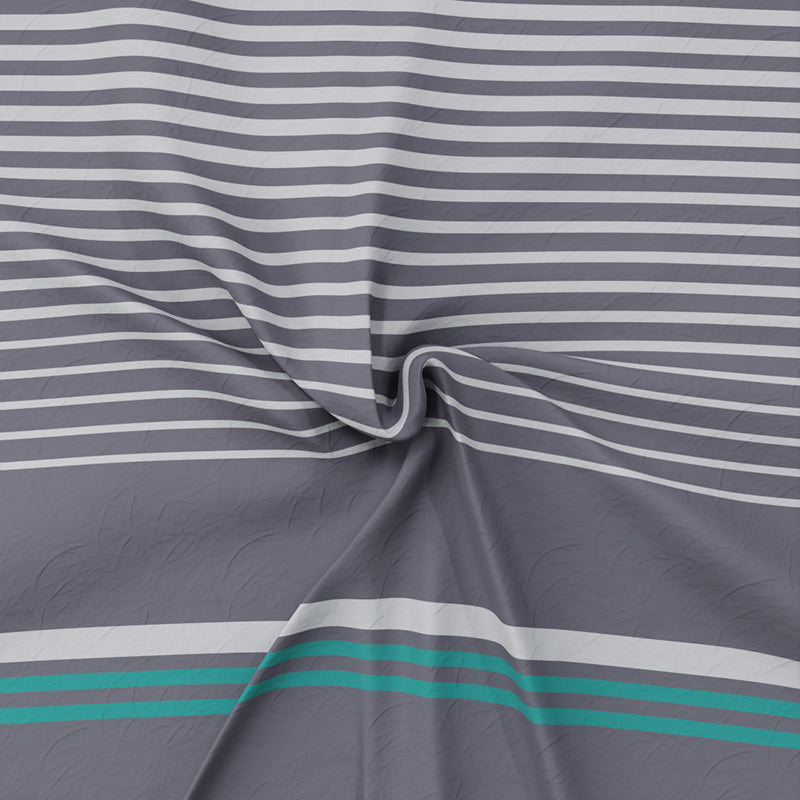 Nautica  Versailles Veil  Cotton Bedsheet (Green & Grey) - 210 TC media 6