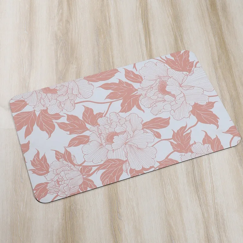 Serenia Rubber Bath Mat - Grey, Peach media 3