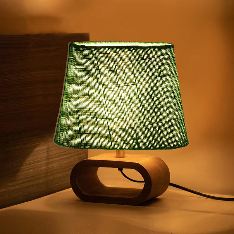 Ajna Wooden Table Lamp - Green,Brown