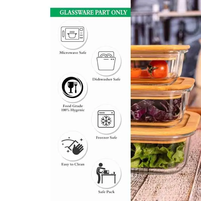 Treat O'Pro Container Box Square (280/450/750 mL) - Set of Three media 7