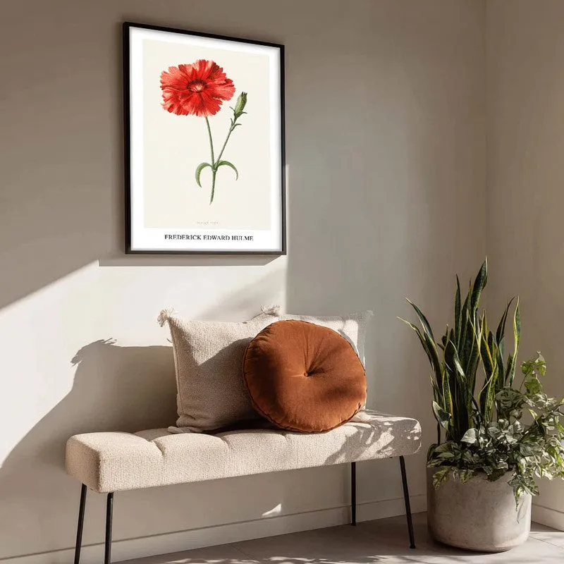 Indian Pink Frederick Edward Hulme Archival Canvas Wall Painting - Black Frame media 4