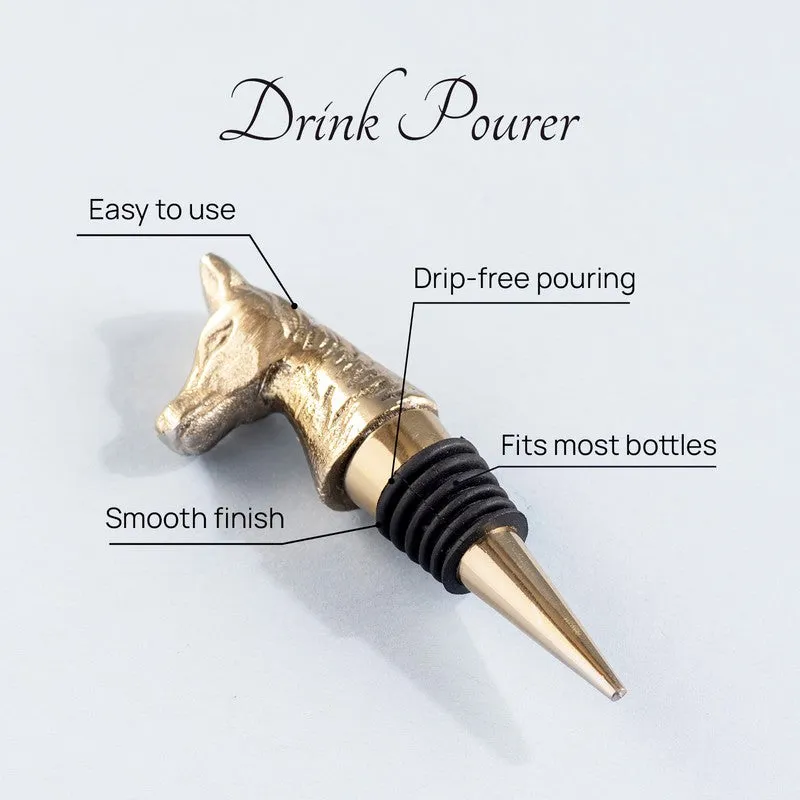 Spotted Safari Stainless Steel Pourer - Gold media 3