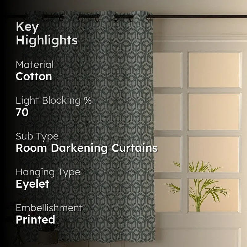 Soft Angles Cotton Curtain media 2