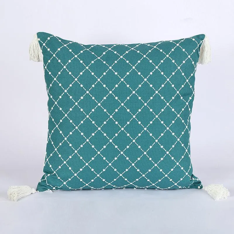 Aine Embroidered Cotton Cushion Cover - Set Of Two media 3