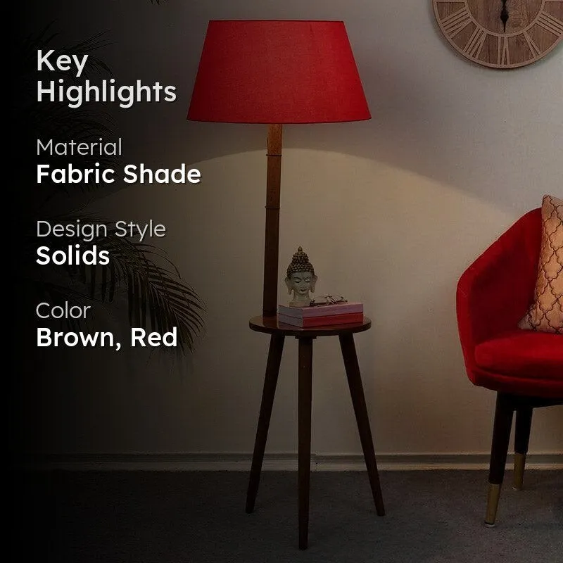Rosa Miosa Floor Lamp With Shelf - Red media 2