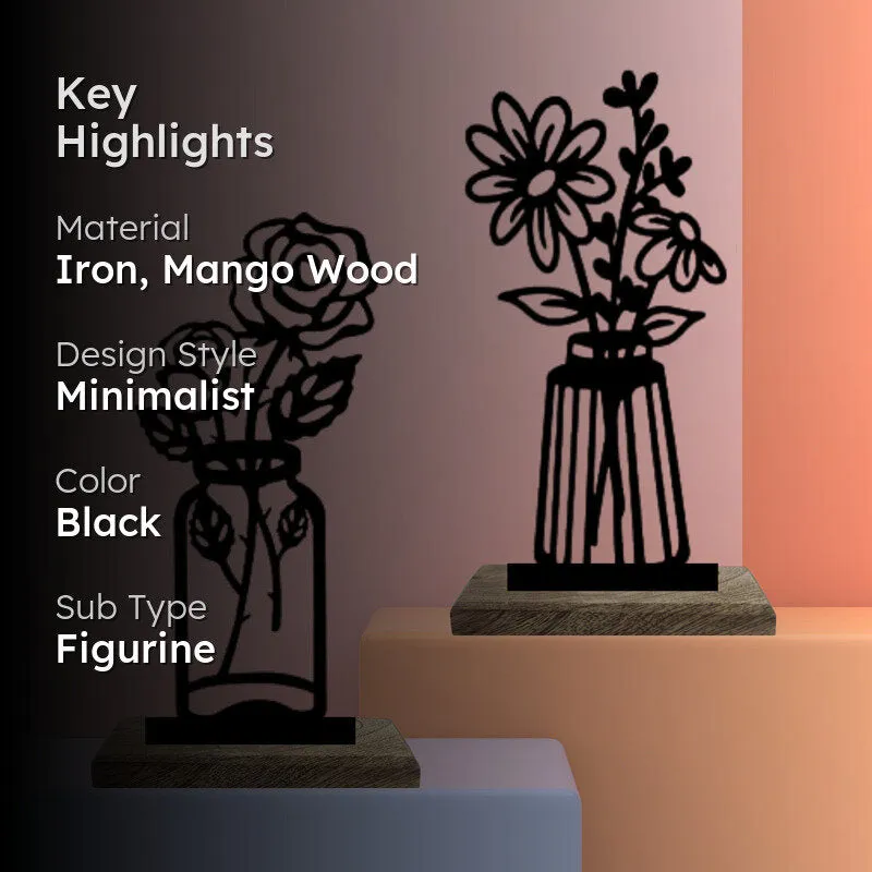 Vase Verre II Showpiece - Set Of Two media 2