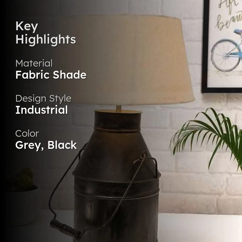 Milkman Fabric Table Lamp - Grey,Black media 2