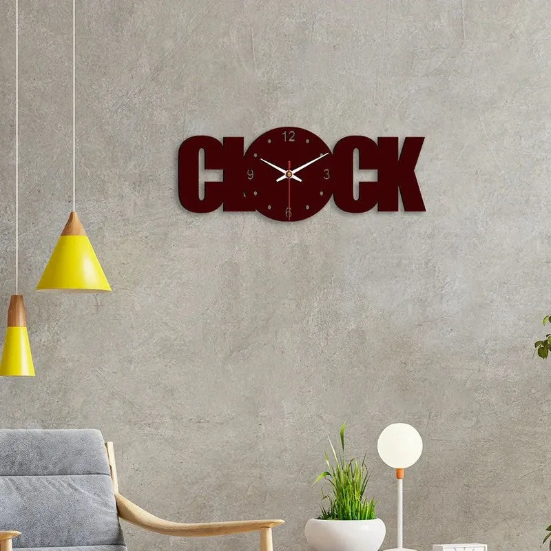 Script Dial Wooden Wall Clock media 4