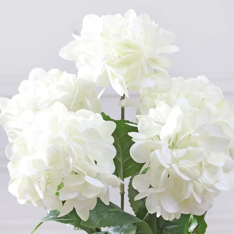 Blossira Hydrangea Silicone Artificial Flower - White media 5