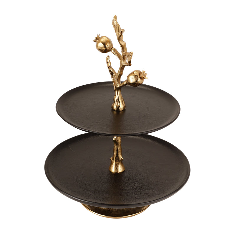Pomegranate Elegance Cake Stand - Black media 3