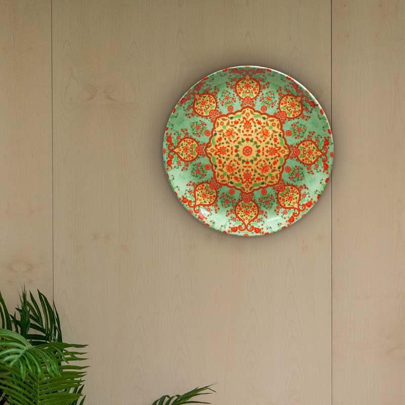 Ornate Mughal Decorative Plate - Green media 5