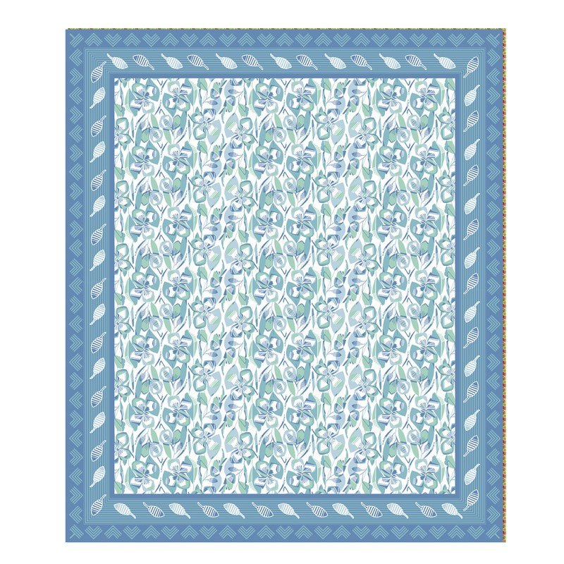 Royal Style Cotton Bedsheet (Blue,White) - 120 TC media 4