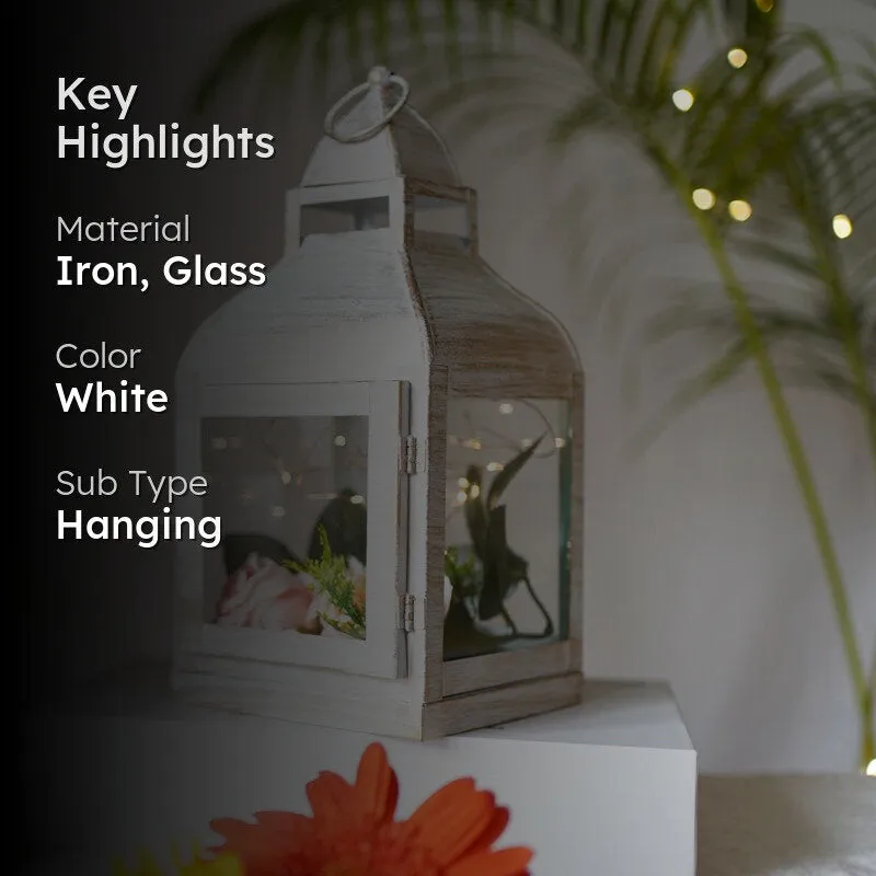 Vilara Lantern Tealight Candle Holder - White media 2