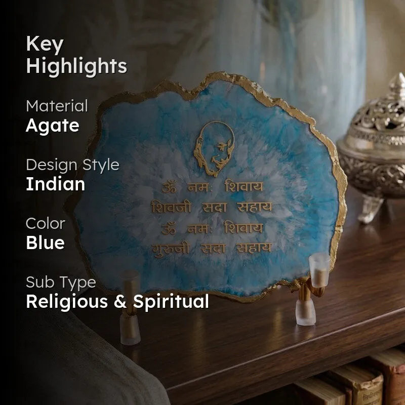 Guruji Mantra Agate Showpiece media 2