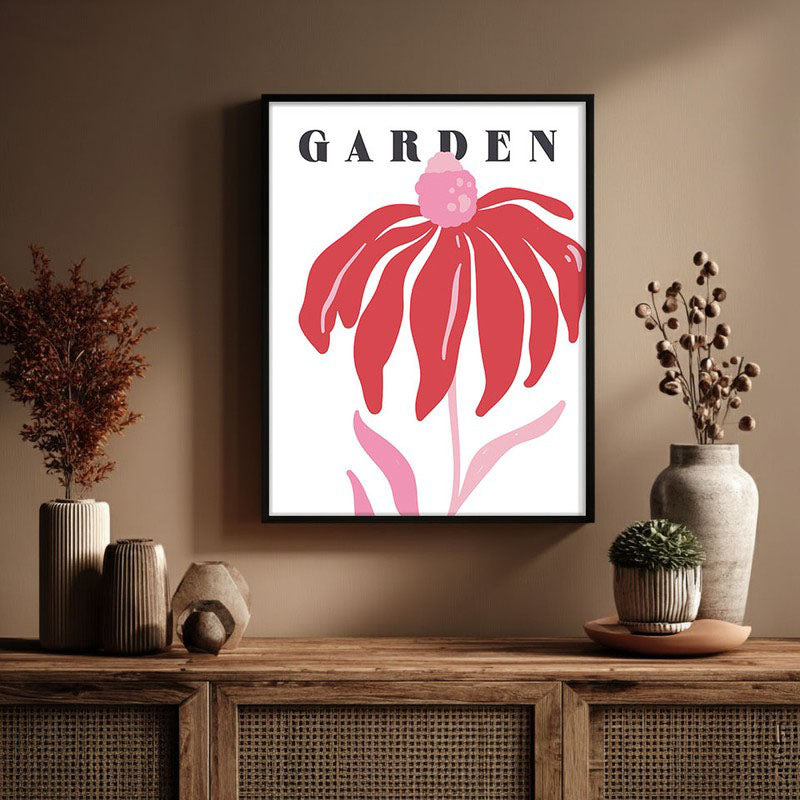Blossom Garden Archival Canvas Wall Art - Black Frame media 3