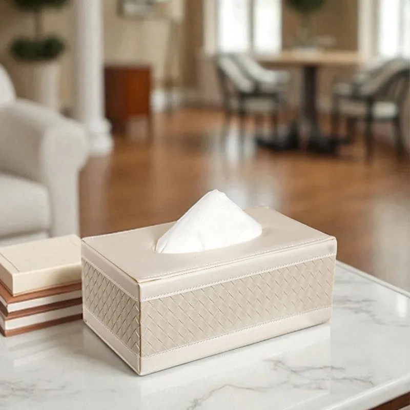 AarviDecor Velvique Faux Leather Tissue Holder media 4