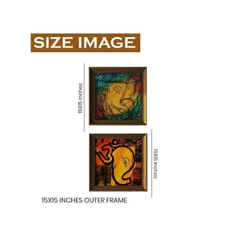 Sumukha Art Painting - Set Of Two media 6