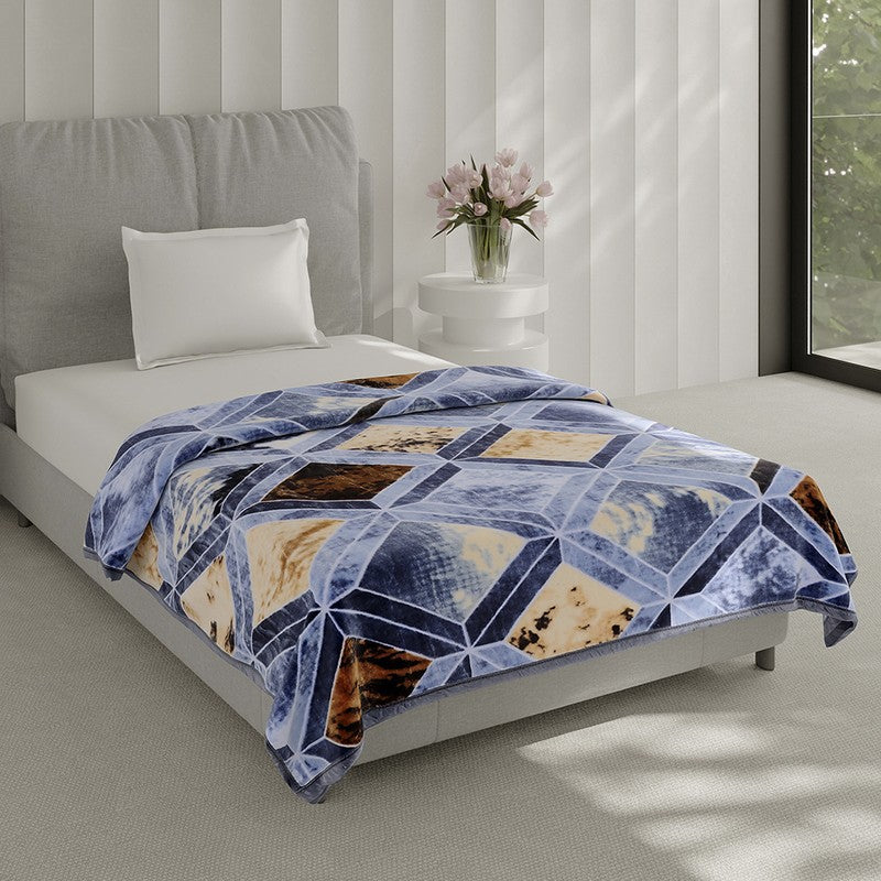 Monte Carlo Ocean Mirage Checked Blanket - 625 GSM