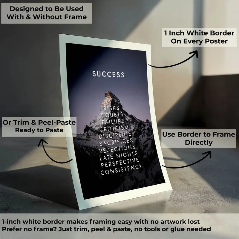 Mountain of Success Wall Poster - Black media 9