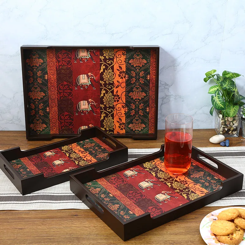 Saanj Serving Tray - Set Of Three media 1
