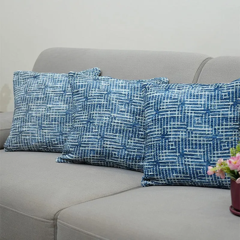 GeoMirage Cushion Cover (Blue) - Set Of Three media 4