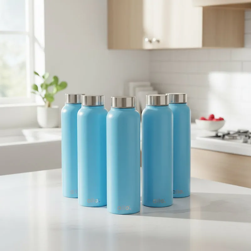 SipWave Stainless Steel Water Bottle (950 mL Each) - Set Of Five media 1