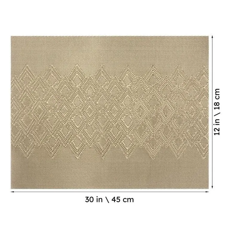 Averin Golden Rectangle PVC Table Mats - Set Of Four media 6