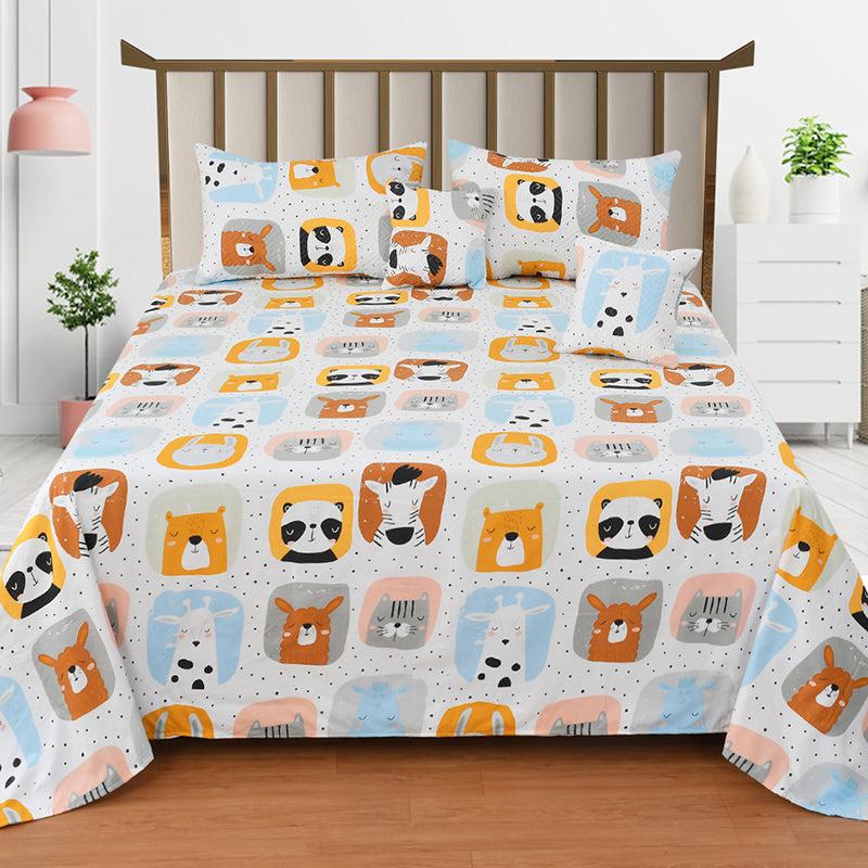 Funky Safari Kids Quilted Bedding Set - Five Piece Set