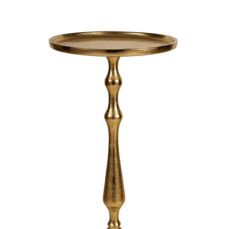Curved Frame Aluminum Side Table - Gold media 6