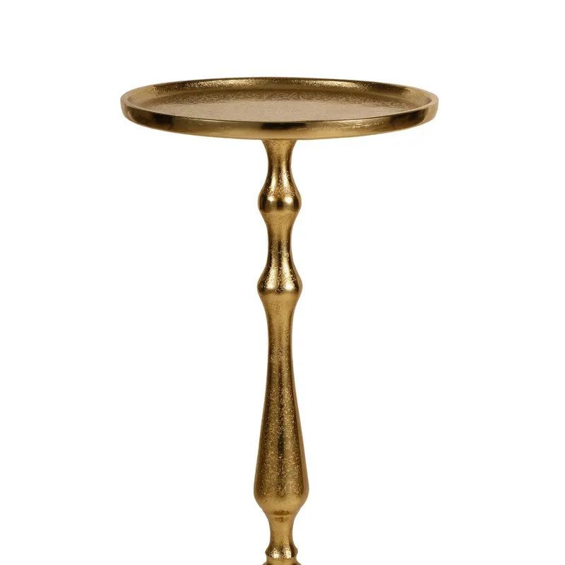 Curved Frame Aluminum Side Table - Gold media 6